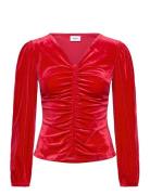 Hebasz Blouse Tops Blouses Long-sleeved Red Saint Tropez