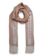 Two-T Logo Jacquard Scarf Accessories Scarves Winter Scarves Beige Lau...