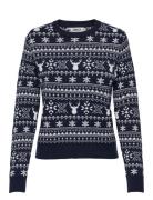 Onlxmas Winter Ls O-Neck Knt Tops Knitwear Jumpers Navy ONLY