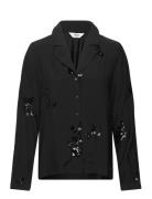 Objsim Re L/S Shirt 136 Tops Shirts Long-sleeved Black Object