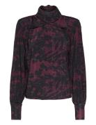 Redeinagz P Ls Blouse Tops Blouses Long-sleeved Burgundy Gestuz