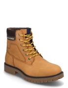 Jfwfinius Pu Nubuck Boot Støvletter Med Snøring Beige Jack & J S