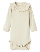 Nbfsaba Sol Ls Slim Body Lil Bodies Long-sleeved Beige Lil'Atelier