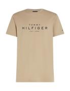 Big Hilfiger Tee Tops T-shirts Short-sleeved Beige Tommy Hilfiger