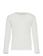 Top L S Basic Rib Tops T-shirts Long-sleeved T-shirts White Lindex