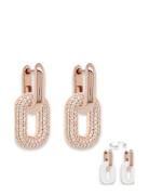 Goldplated Link Earrings Øredobber Smykker Pink Marmara Sterling