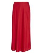 Viellette Hw Long Skirt - Noos Langt Skjørt Red Vila