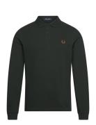 The L/S Fp Shirt Tops Polos Long-sleeved Green Fred Perry