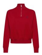 Fleece Quarter-Zip Tops Sweat-shirts & Hoodies Sweat-shirts Red Polo R...