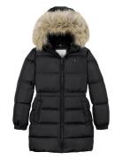 Long Waisted Down Jacket Fôret Jakke Black Tommy Hilfiger