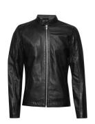 Leather Jacket Skinnjakke Skinnjakke Black Lindbergh