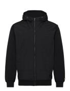 Hybrid Quilted Zip Through Hoodie Vattert Jakke Black Lyle & Scott