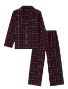 Hayden Organic Cotton Checked Flannel Pajama Set Pyjamas Red Lexington...