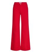 High Waist Straight Jeans Bottoms Jeans Straight-regular Red Mango