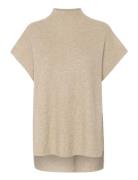 Crstari Knit Slipover Tops Knitwear Jumpers Beige Cream