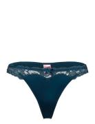 Lace & Shine String R Stringtruse Undertøy Blue Hunkemöller