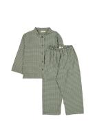 Pajama Set Pyjamas Sett Green MarMar Copenhagen