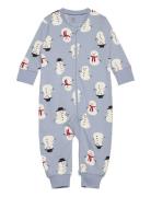 Pyjamas Snowman Pyjamas Sie Jumpsuit Blue Lindex