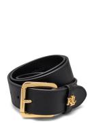 Natural Smth Leathr-Logo Keeper-Blt Belte Black Lauren Ralph Lauren