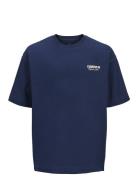 Jorroxbury Type Tee Ss Crew Neck Jnr Tops T-shirts Short-sleeved Navy ...