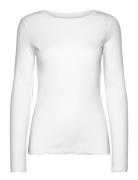 Long-Sleeved Pyjama Top Topp White Hunkemöller