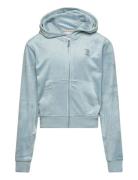 Diamante Zip Through Hoodie Tops Sweat-shirts & Hoodies Hoodies Blue J...