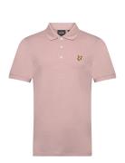 Plain Polo Shirt Tops Polos Short-sleeved Pink Lyle & Scott