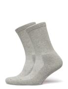 Core Tennis Crew Socks 2-Pack Lingerie Socks Regular Socks Grey Organi...