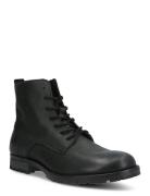 Jfworca Leather Anthracite Sn Støvletter Med Snøring Black Jack & J S