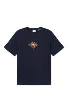 Fiore T-Shirt Tops T-shirts Short-sleeved Navy Les Deux