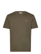 Printed Archive Shield Tshirt Tops T-shirts Short-sleeved Green GANT