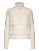 Lw Down Feminine Gloss Knit Jkt Fôret Jakke Cream Tommy Hilfiger