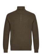 32/2 Cotton-Lsl-Plo Tops Knitwear Half Zip Jumpers Brown Polo Ralph La...