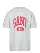 Gant 49 Arch Relaxed T-Shirt Tops T-shirts Short-sleeved Grey GANT