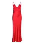 Capri Slip Dress Maxikjole Festkjole Red Bardot