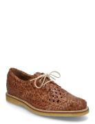 Shoes - Flat - With Lace Sko Med Snøring Lave Brown ANGULUS