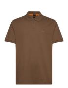 Passenger Tops Polos Short-sleeved Brown BOSS