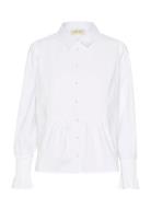 Cradeline Shirt Tops Shirts Long-sleeved White Cream