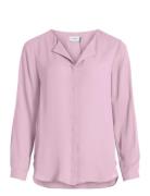 Vilucy L/S Shirt - Noos Tops Blouses Long-sleeved Pink Vila