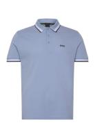 Paddy Sport Polos Short-sleeved Blue BOSS