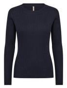 Sc-Dollie Tops Knitwear Jumpers Navy Soyaconcept