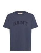 Rel Graphic Ss T-Shirt Tops T-shirts & Tops Short-sleeved Navy GANT