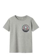 Nkmjett Amongus Nreg Ss Top Box Sky Tops T-shirts Short-sleeved Grey N...