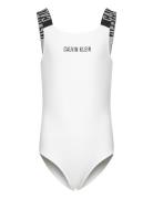 Swimsuit Badedrakt Badetøy White Calvin Klein