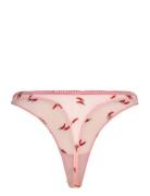 Mesh Thong Stringtruse Undertøy Pink Understatement Underwear