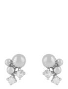 Lise Irregular Ear G/Clear Accessories Jewellery Earrings Studs Silver...