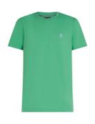 Monogram Imd Tee Tops T-shirts Short-sleeved Green Tommy Hilfiger