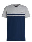 Monotype Colourblock Tee Tops T-shirts Short-sleeved Grey Tommy Hilfig...