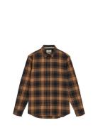 Akleif Flannel Check Shirt Tops Shirts Casual Brown Anerkjendt