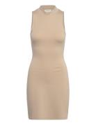 Logo Milano Dress Kort Kjole Beige Calvin Klein Jeans